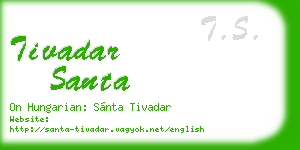 tivadar santa business card